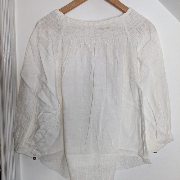 ONE TEASPOON Stone Tahitian Pearl Cotton Gauze Muslin Flowy Top NEW Size S - Picture 11 of 12